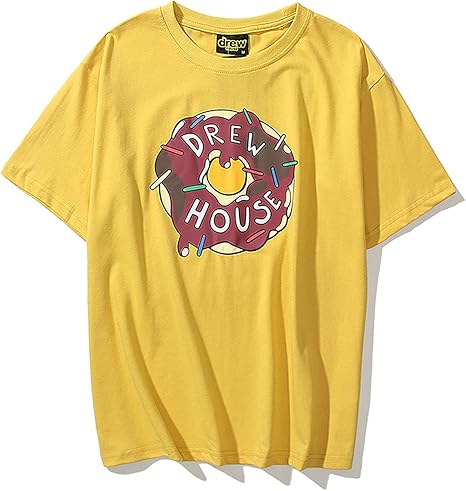 Amazon Co Jp ドーナツtシャツ 個性絵文字幸せな面白い綿の半袖 男の子や女の子のための イエロー M ホーム キッチン