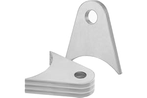 ALVKTORA Weld on Tabs Axle, Weld tab, Steel Shock Tab Mounts, Universal Weld on Tabs Axle Mount with 1/2" Hole, 1/4" Thick, Heavy Duty Steel Mounting Brackets for Off-Road & Industrial Use 4 PCS