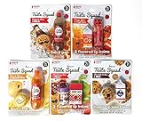 Taste Beauty 5PC Flavored Snack Lip Balm (Pizza & Cola, Orange Juice & Maple Bacon, Mac&Cheese & Orange Soda, Strawberry Kiwi & PB&J, Chocolate Cookies & Milk)