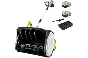 DEKOPRO Cordless Snow Shovel, 40V|17-Inch Cordless Snow Blower，Electric Snow Shovel with LED Light, Adjustable Chute, Lightwe
