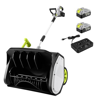 Cordless Snow Shovel: DEKOPRO 40V|17-Inch Cordless Snow Blower,Electric Snow Shove with Adjustable Chute, Lightweight Electric Snow Blower for Sidewalks & Stairs (2×20V Batteries)