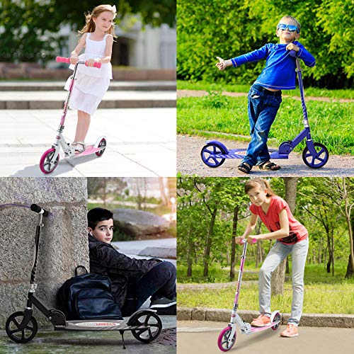 ChromeWheels Kick Scooter, Deluxe 8" Large 2Wheels Wide Deck 5