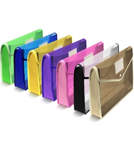 A Document Bag Plastic File Folders Envelope Expanding File Wallet Organizer Documents Folder Snap Closure Pocket Fc Size Transparent File Pouch School - View #2