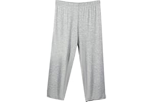Firzero Capris Pants for Women Plus Size High Waisted Pajama Pants Capri Length Pjs Bottoms Sleep Lounge Pants