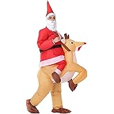 Arokibui Inflatable Reindeer Costume Blow up Elk Deer Costume Santa Claus Suit for Cosplay Party Halloween Christmas Parade Carnival Xmas Suit