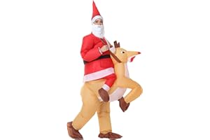 Arokibui Inflatable Reindeer Costume Blow up Elk Deer Costume Santa Claus Suit for Cosplay Party Halloween Christmas Parade Carnival Xmas Suit
