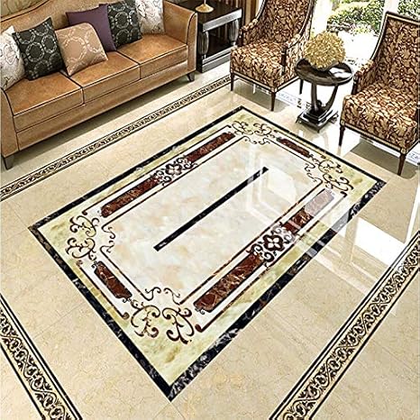 Amazon 大型カスタム壁紙 高温で燃える シンプルな大理石模様タイル タイル 床 パーケットパターン Jyiu607 2861 タイル