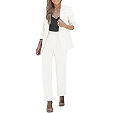 luvamia Women's Two Piece Sets Pants Suits Dressy Business Casual Outfits Professional Blazer Pantsuits Set Work Office