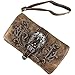 Justin West Western Brown Purse Floral Buckle Concealed Carry Handbag