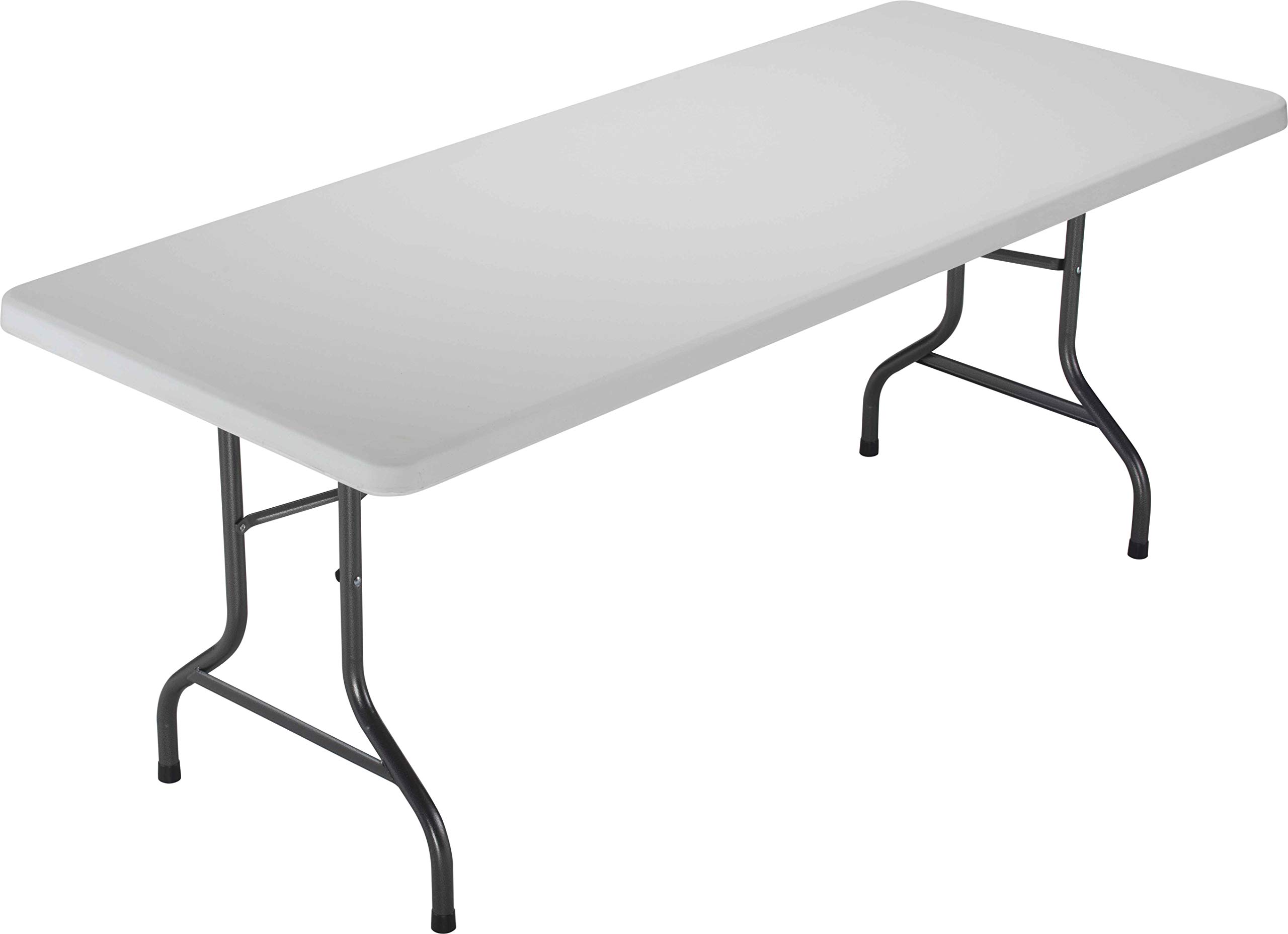 Office Hippo Occasional Table with Folding Legs, Plastic, White, 150 x 76 x 75 cm