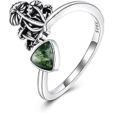 YFN 925 Sterling Silver Mountain/Mushroom/Mermaid Ring Adjustable Open Rings Jewelry for Women Girls