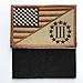 SpaceAuto USA American Flag w/ Three Percenter 3% Military Tactical Morale Badge Decorative Emblem Patch 3