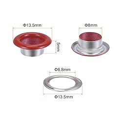 HARFINGTON 200 Set Color Round Grommets 8mm