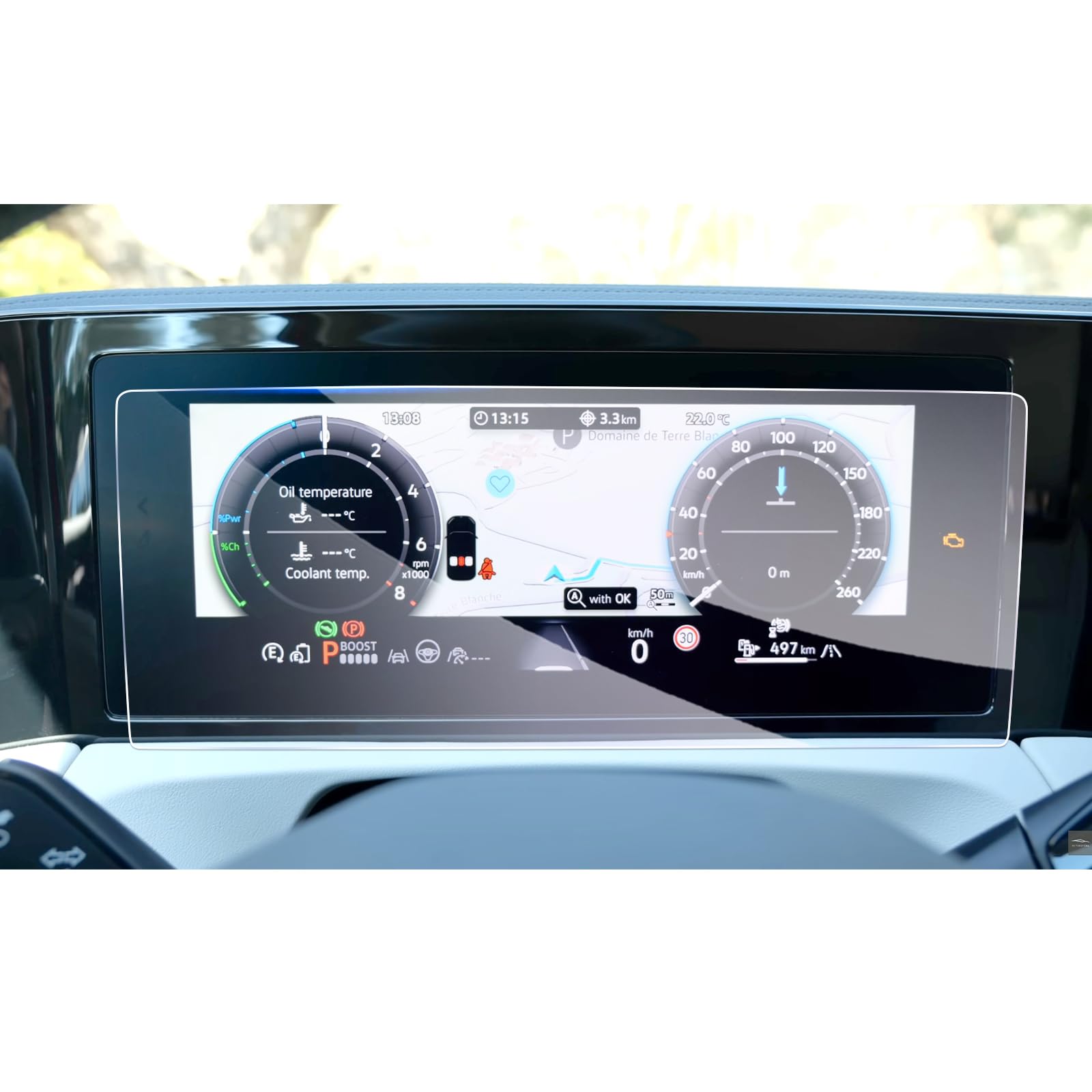 GAFAT Compatible with VW Tiguan 3 2024 2025 2026 10.25" Digital Cockpit Protective Film, Glass Screen Protector for 10.25 Inch Digital Cockpit, Shockproof, 9H Anti-Scratch