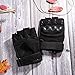 WTACTFUL Fingerless Gloves Half Finger Gloves Size Medium Black