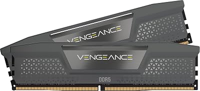 CORSAIR Vengeance DDR5 16GB (2x8GB) DDR5 5200MHz CL40 AMD Expo Intel XMP iCUE Compatible Computer Memory – Gray (CMK16GX5M2B5200Z40)