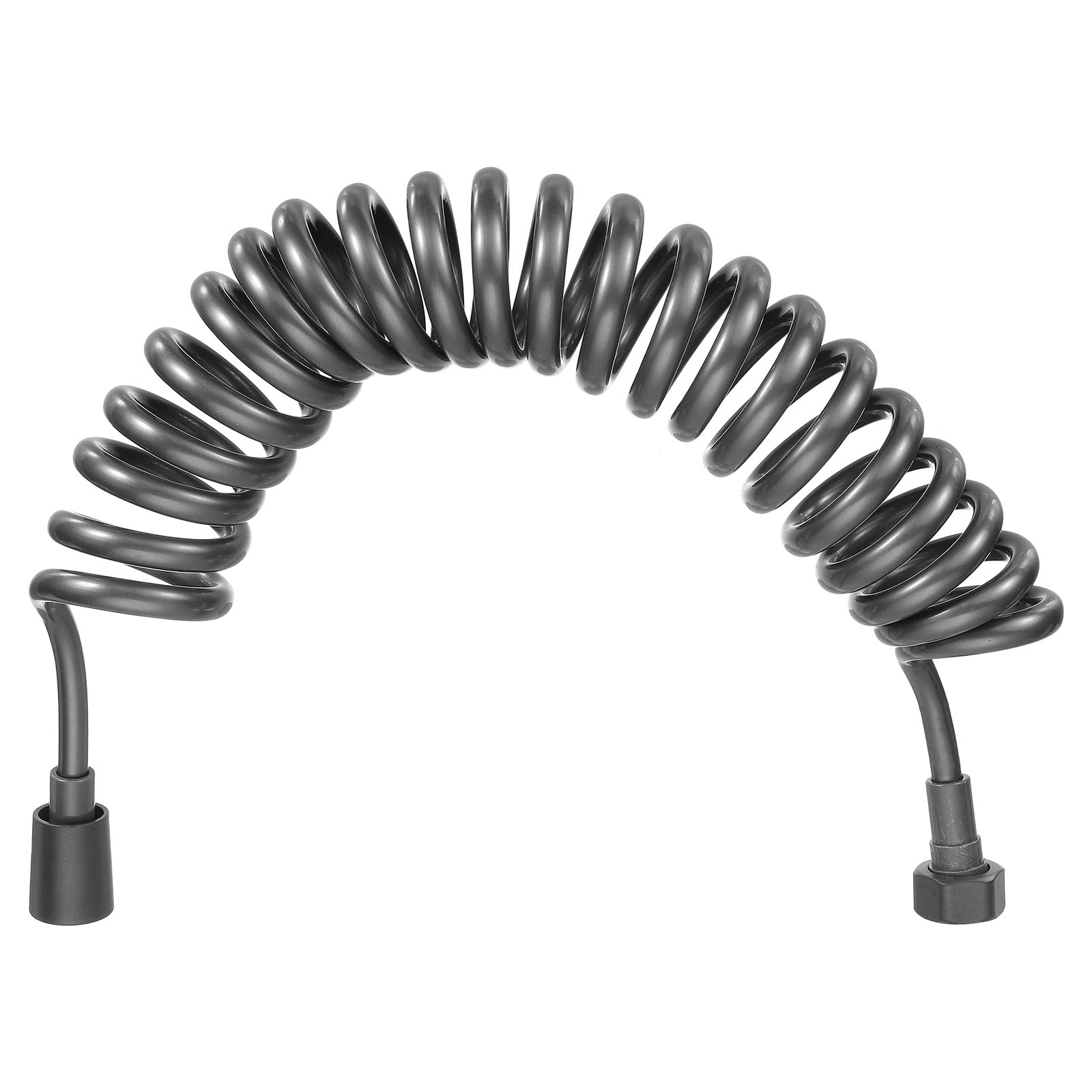 Photo 1 of uxcell Bidet Sprayer Tube, 3 M Bidet Spring Hose Flexible Shower Tube PU Flexible Telescopic Bidet Hose for Toilet Faucet Bidet Sprayer Basin Faucet Showers, Dark Grey