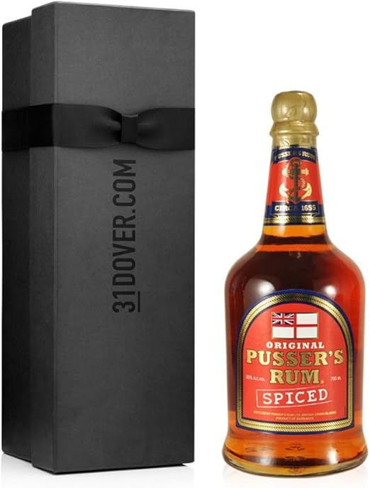 Pussers Spiced Rum 70cl 35 ABV in Elegant Gift Box Amazon.co.uk Beer, Wine & Spirits