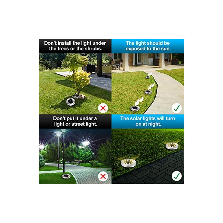 Comprar Luces Solares Exterior, 8 LED Lámparas Solar para Jardín al