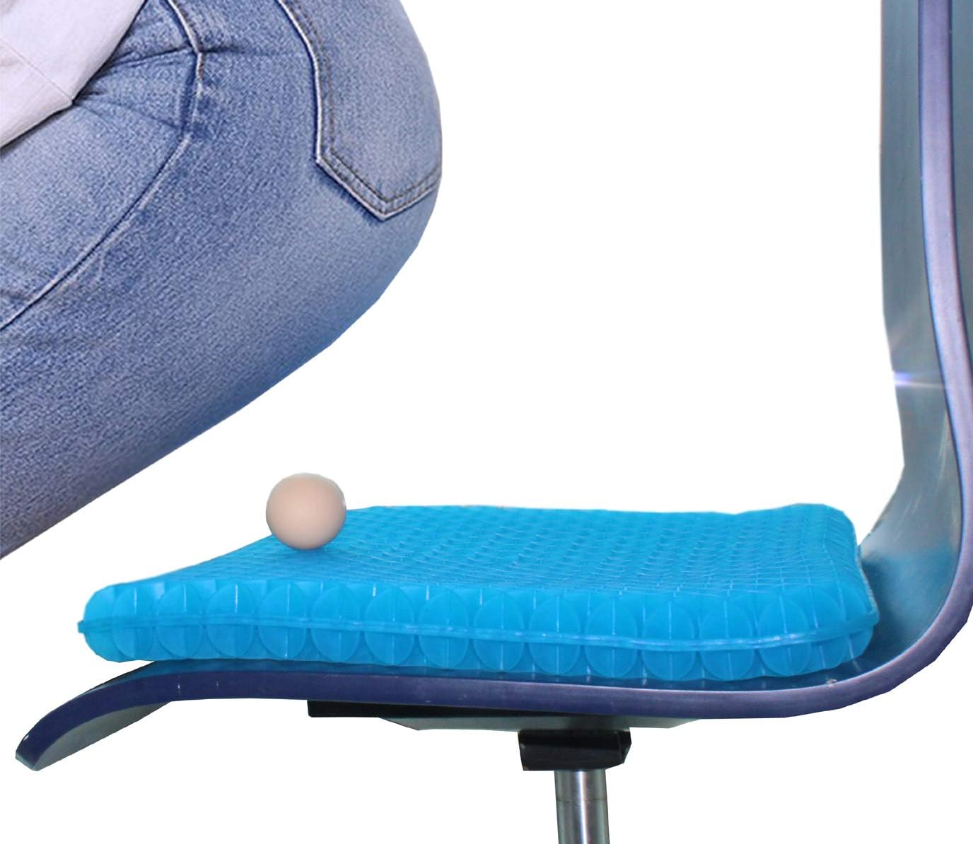 Gel Office Chair Cushion, Thick Egg Seat Cushion with Non-Slip Cover, Breathable Chair Pads for Office, Home, Car, Wheelchair, Chair - Help in Relieving Back Pain & Sciatica Pain: Home & Kitchen