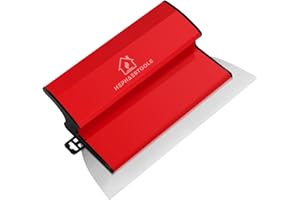 HEPHAESTOOLS 10IN/25CM Skimming Blade, Drywall Smooth Finish Tool for Drywall/Plaster/Wallboard, Replaceable 0.35mm Precision European Stainless Steel Blade Insert, Engonomic Design Plastic Body