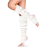 SATINIOR Long Leg Warmers for Women 24 Inch over The Knee Knit Ribbed Leg Warmer Stirrup Yoga 80s Party Dance Ballet Supply