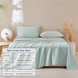 DUJUIKE Waterproof Bed Sheet Cover Queen 200x230 cm Green view 3