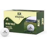 EZ Stripers &ndash; Bulk Golf Balls Pack of 45 High-Durability Value Golf Balls for Maximum Distance &amp; Control, Ideal for All Skill Levels