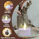 Jialine 100 Pack Flameless LED Tea Lights Realistic 200H Warm White view 2