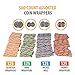 Coin Roll Wrappers 500-Count Assorted Flat Coin Papers Bundle of 125 Each Quarters Nickels Dimes Pennies