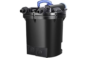 Aquadock Koi Pressure Filter, Pool Flow Fish Pond Filter with Filter Sponge, Up to 2200-2400 gallons (938 Filter)