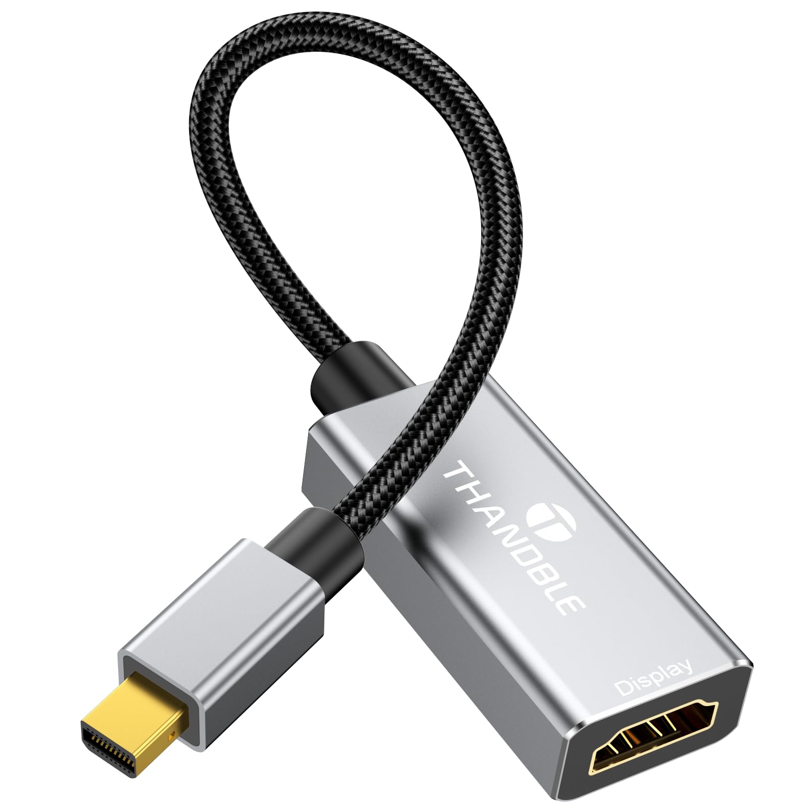 Photo 1 of THANDBLE 4K Mini DisplayPort to HDMI Adapter, UHD 4K 60Hz Mini DP to HDMI Adapter, Thunderbolt 2 to HDMI Compatible for MacBook Air/Pro, Mac iMac/Pro, Surface Pro/Dock, Monitor, Projector