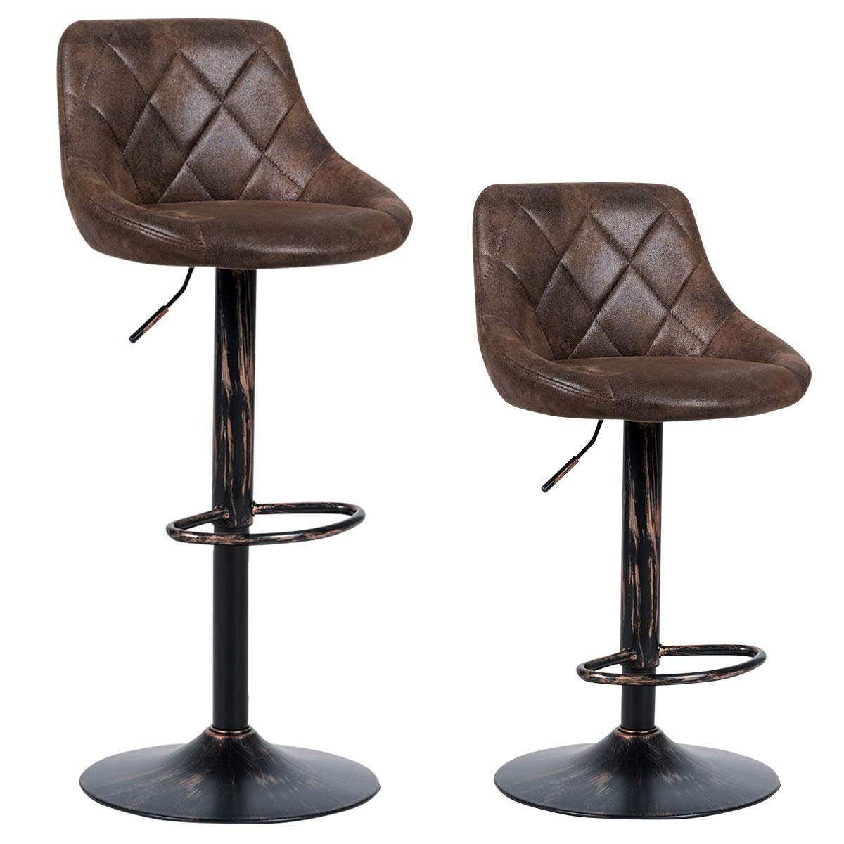 Best Leather Bar Stools Modern Swivel Dinning Kitchen Chair