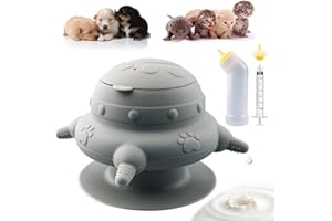 Xuanda Pet Nursing Kit, Puppy Milk Feeder Bottle, Silicone Feeding Nipple for All Breed of Puppy, Kittens and Other Animals (Grey)