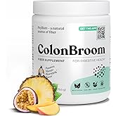 ColonBroom Psyllium Husk Powder with Stevia (Tropical Fruits) - Colon Cleanse for Bloating Relief & Gut Health - Colon Broom Fiber Powder Drink - Vegan Fiber Powder Stevia Supplement, 50 Servings