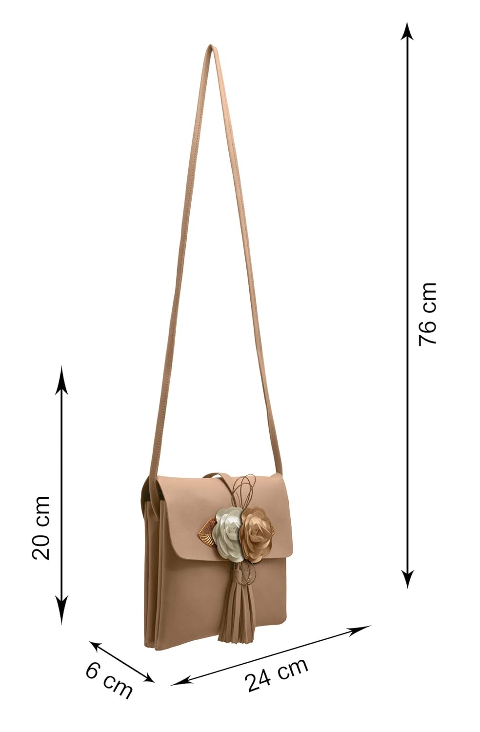 tap fashion fancy stylish party wear women's sling bag with 3d rose flower