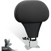 FOVPLUE Adjustable Rider Backrest for Harley Touring CVO Road Glide 09-26 | Detachable Plug-in Driver Backrest Pad w/Mounting Kit for Street Glide Tri Glide FLHTK/L Electra Glide Road King,BLACK