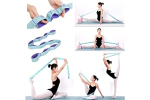 Meishen Nitpicker Stretching Straps Hamstring Stretcher Device Elastic Exercise Band Yoga mat Carrying Straps Leg Exercise Equipment Stretching Strap with Loops for Flexibility Stretch Strap 11 Loops