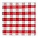DII 100% Cotton, Oversized Basic Everyday 20x20 Napkin Set of 6, Red & White Check
