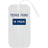 TENS 7000 Official TENS Unit Pads, 2x4, 16 Pack - Premium Quality OTC TENS Unit Replacement Pads - Compatible with Most TENS 