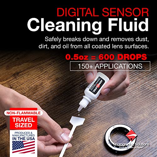 Camera Lens and Digital Sensor Cleaner Fluid Works with All Cameras