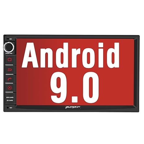 PUMPKIN Android 9.0 Autoradio Radio mit GPS Navi Unterstützt Bluetooth DAB + USB Android Auto WiFi 4G MicroSD 2 Din 7 Zoll Bi