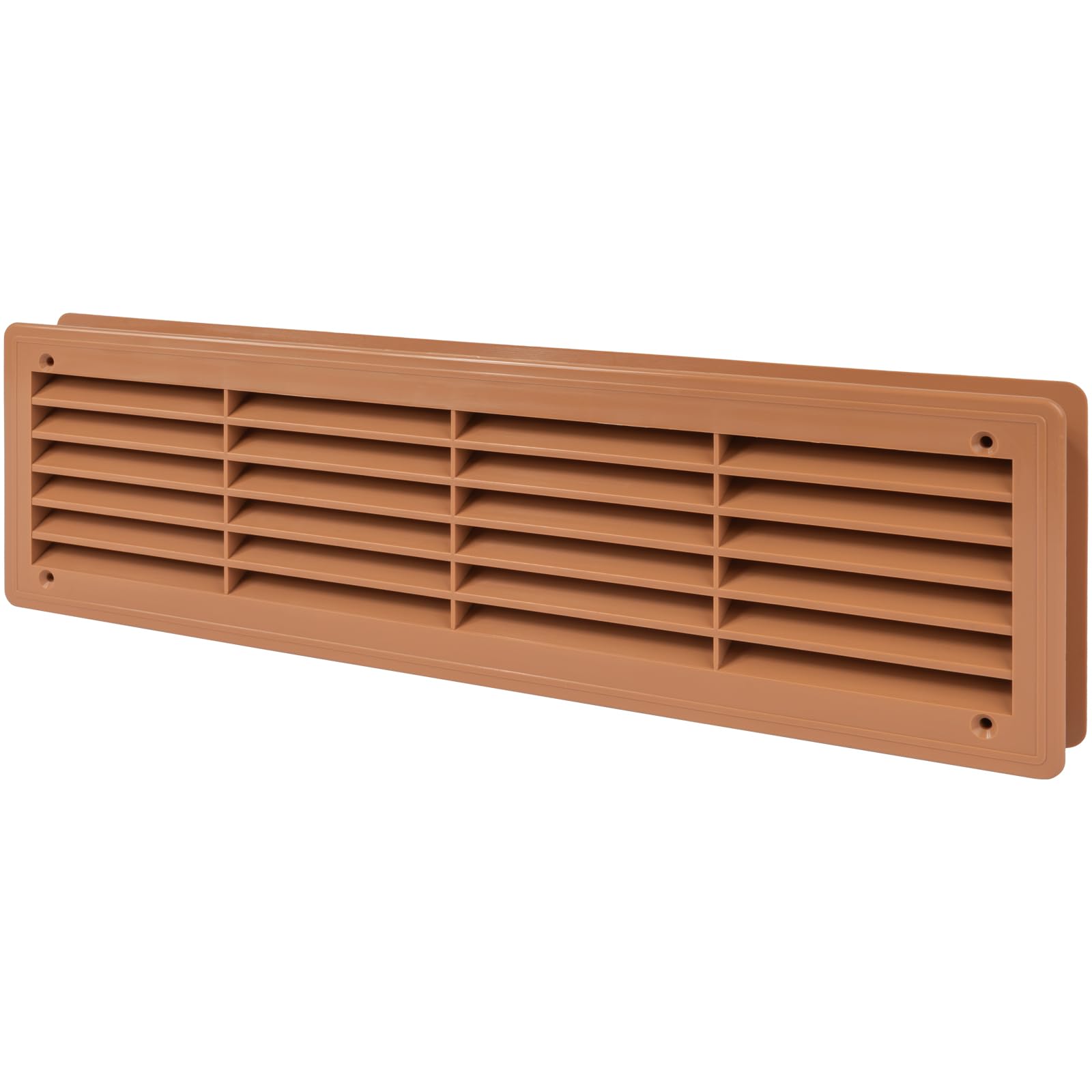 Photo 1 of Vent Systems 18" x 5" Inch Brown Plastic Door Air Vent Cover - Two Sided Louvered Vent - Register Interior Door Grille - Louver Ventilation Grill for Home, Cabinet, Furniture, Bathroom, Garage