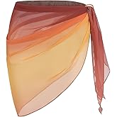ZAFUL Boho Beach Cover Ups for Women Sarong Coverups Sheer Bikini Chiffon Wraps Skirts for Swimwear