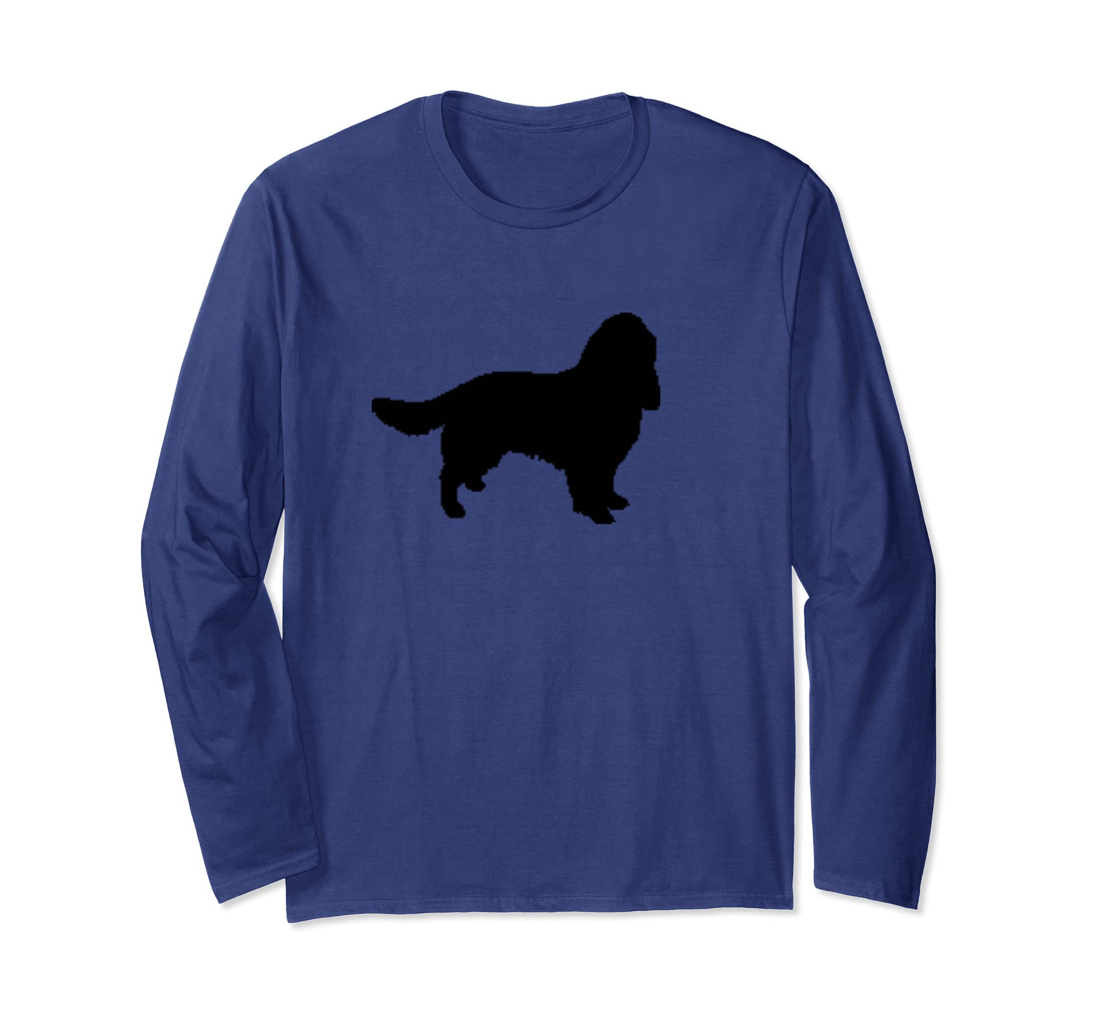 Silhouette of Dog Breed - Springer Spaniel Long Sleeve T-Shirt