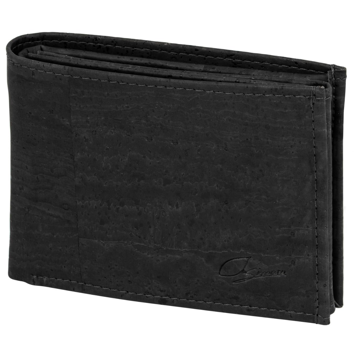 Simaru Cork Wallet with RFID Protection Unisex Wallet for 11+ Cards, Notes & Coins, Compact and Durable, Dark