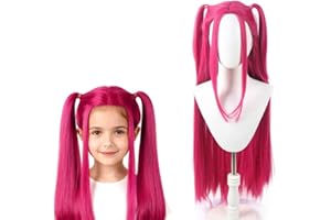 GENERIC Long Purple Braided Cosplay Wig for Halloween & Anime Conventions,Purple Braids Wig Halloween Cosplay Props,Kids Grils Stage Performance Party Festival Autumn Holiday