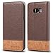 for Galaxy S8 Case,WenBelle [Blazers Series] Stand Feature,Double Layer Shock Absorbing Premium Soft PU Color Matching Leather Wallet Cover Flip Cases for Samsung Galaxy S8 5.8 inch (Brown)