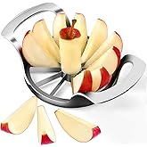 AUBENR 4.72 Inch Extra Large Apple Slicer with 12 Blades - Professional Heavy Duty Apple Cutter -304 Stainless Steel Apple Co