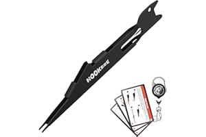 HOOK-EZE Fishing Nail Knot Tying Tool Combo|Includes Waterproof Pocket Guide, Nail Knot Tying Tool with Hook Cleaner, Zinger Retractor|Fly Fishing Accessories Fishing Gifts & Stocking Stuffers for Men